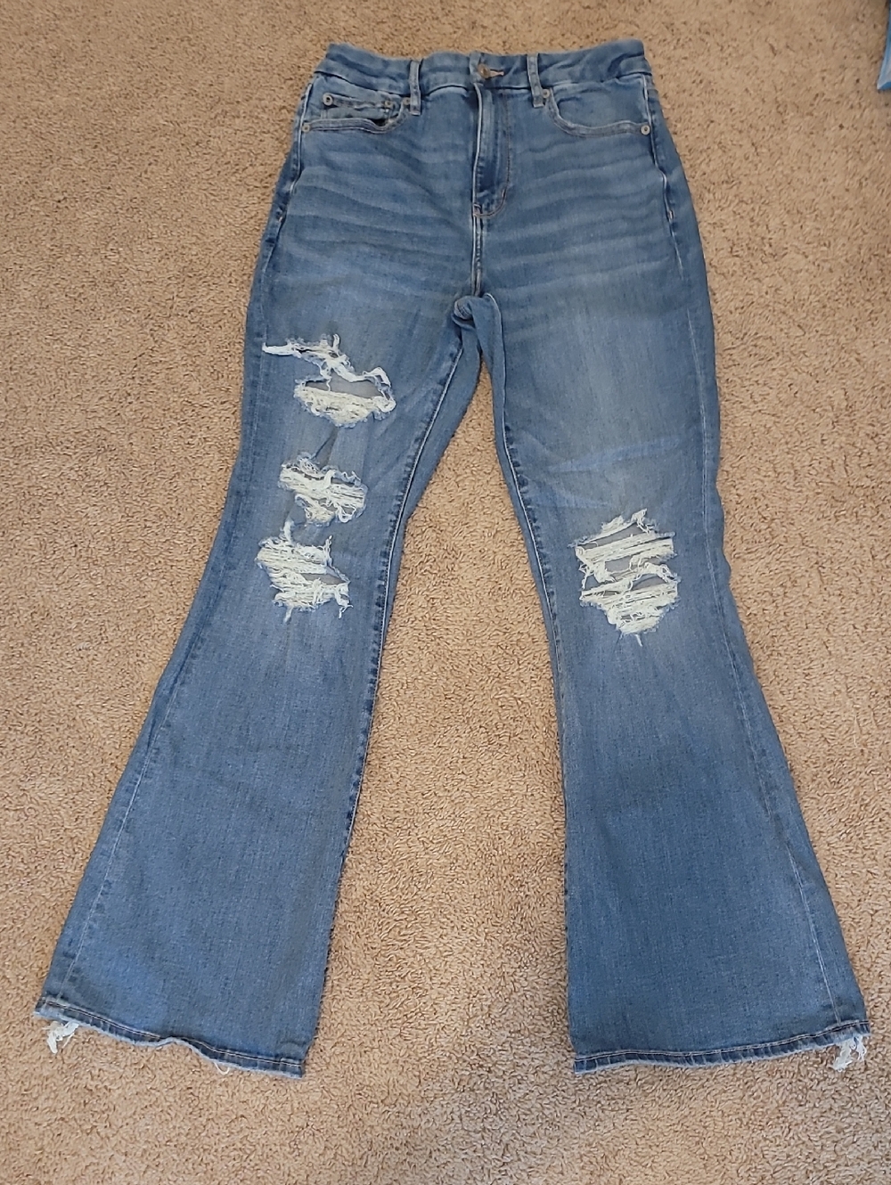 American Eagle Outfitters Curvy Super High-Rise Flare Jeans